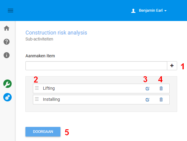 subactiviteiten toevoegen, aanpassen en verwijderen